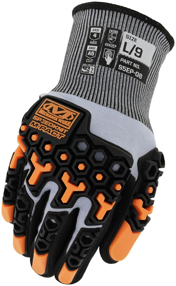 Mechanix Wear: ANSI A5 Cut Resistant Nitrile Coated SpeedKnit M-Pact Heavy - Diamond Home USA