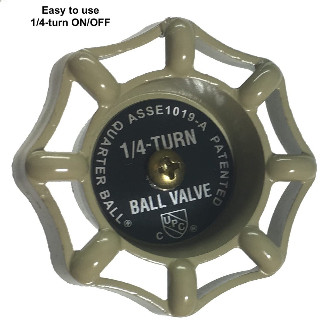 Quarter Ball QB-114MC ¼-Turn ball valve frost proof sillcock; ;14" wall - Diamond Home USA