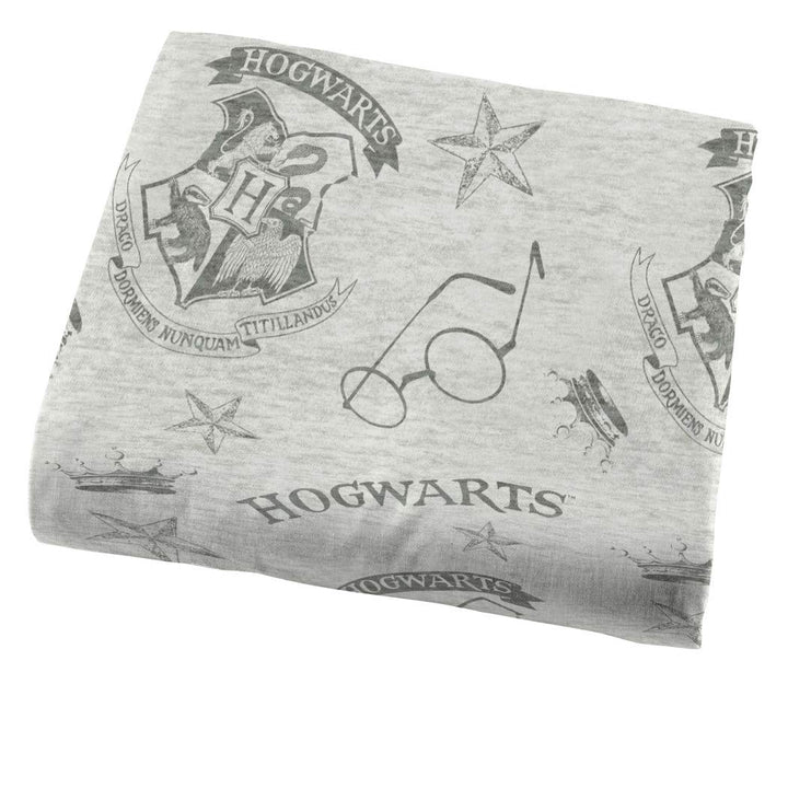 AL 3 Piece Kids Grey Harry Potter Sheet Set Twin Navy Hogwarts Bedding Star - Diamond Home USA
