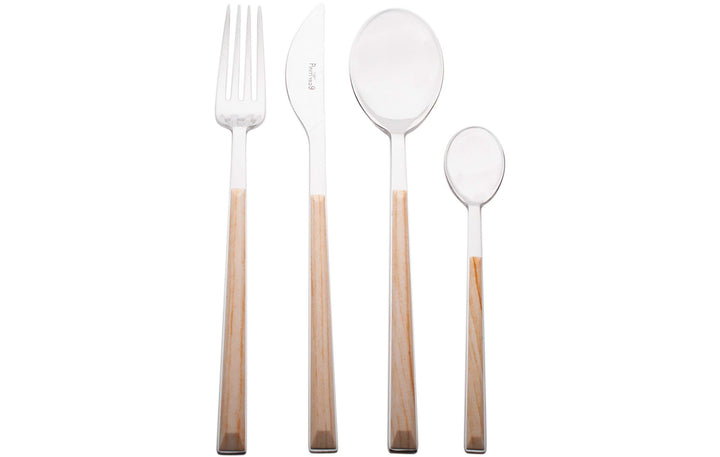 Pinti Sushi Queen for Red Vanilla 17A07091 24 Piece Flatware Set Birch