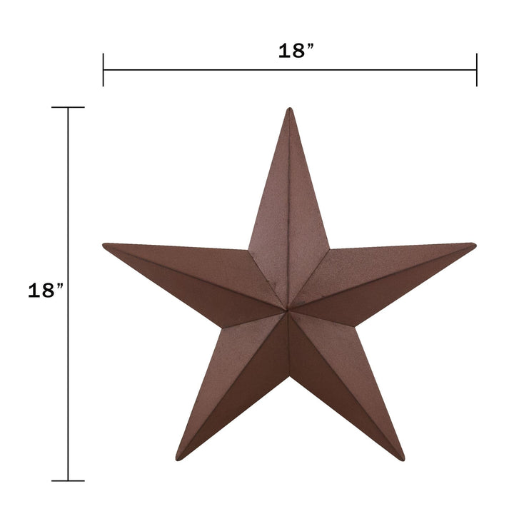 Barn Star 18" Burgundy Red Farmhouse Metal Antique - Diamond Home USA