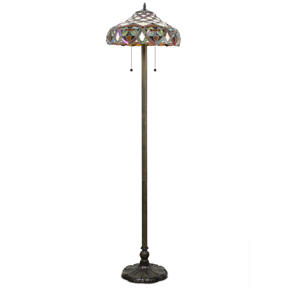 Tiffany-Style Baroque Floor Lamp Brown Tiffany Traditional Bronze - Diamond Home USA