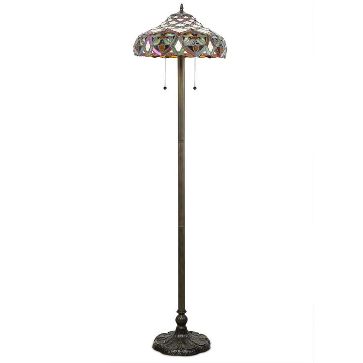 Tiffany-Style Baroque Floor Lamp Brown Tiffany Traditional Bronze - Diamond Home USA