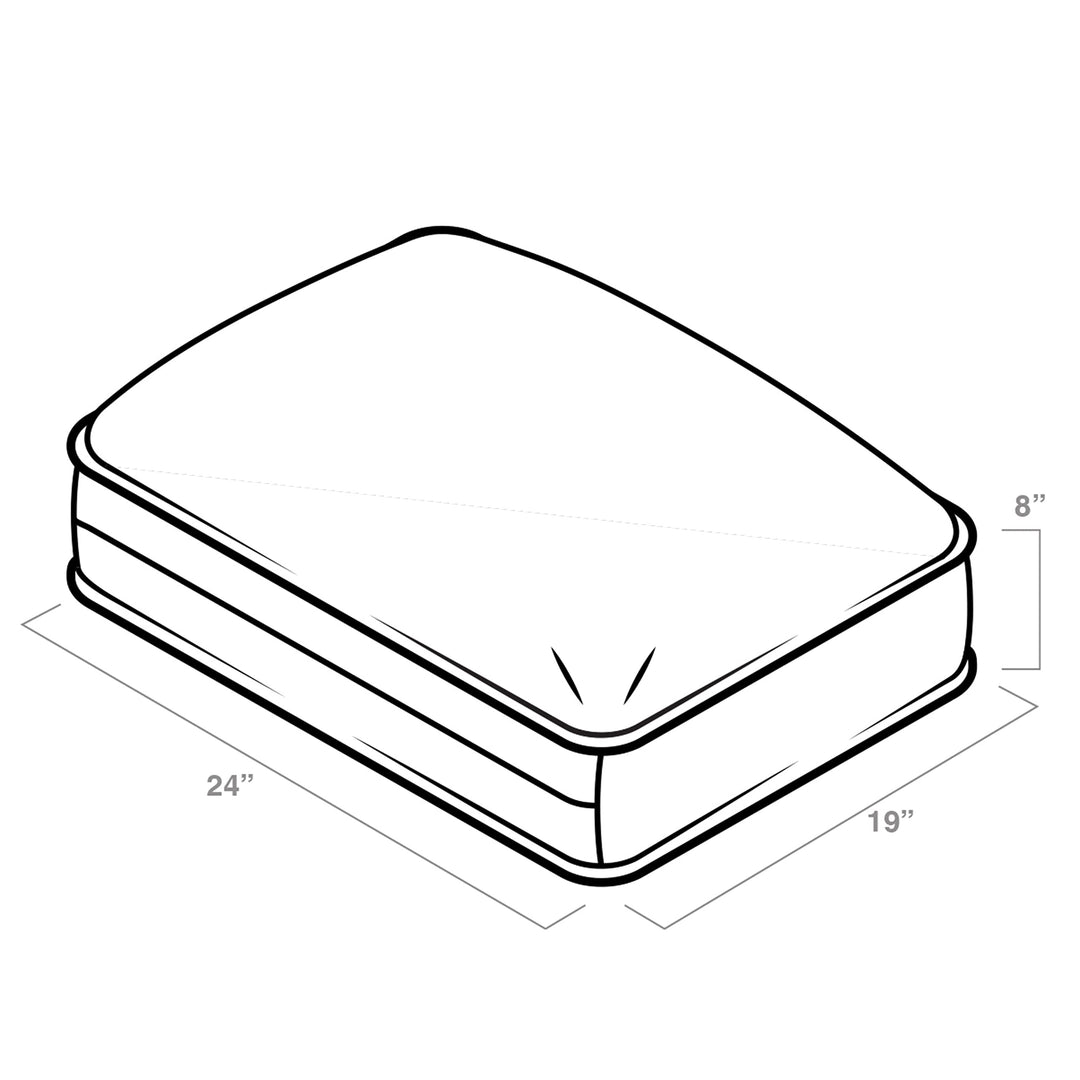 Arden Selections ProFoam Performance Outdoor Cushion Pillow Back 19 x 24 Classic
