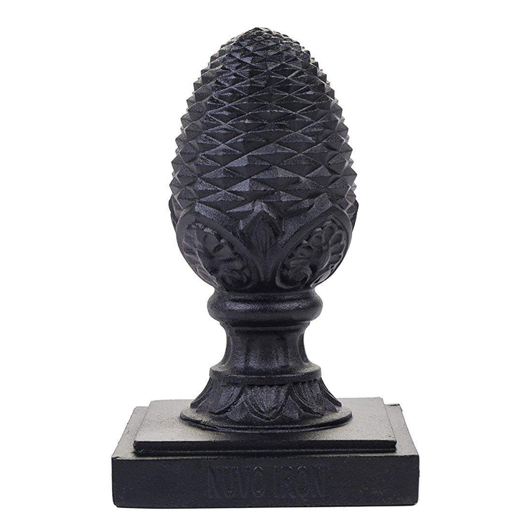 Nuvo Iron Decorative Pineapple Post Cap for 5.5" x 5.5" Posts Black - PCP08 - Diamond Home USA