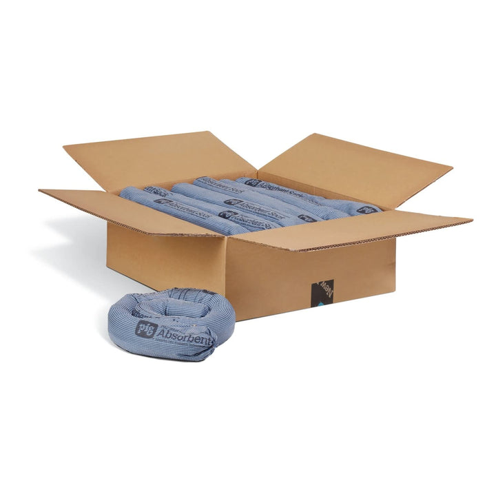 New Pig Blue Oil Absrbent Sck - 12 per Package - 3" x 48" - Absrbs up t 95 - Diamond Home USA