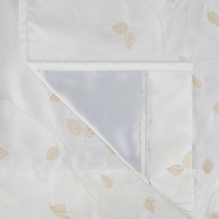 MAYTEX Jardin Thermal Blackout Room Darkening Faux Silk Embroidered Single Panel