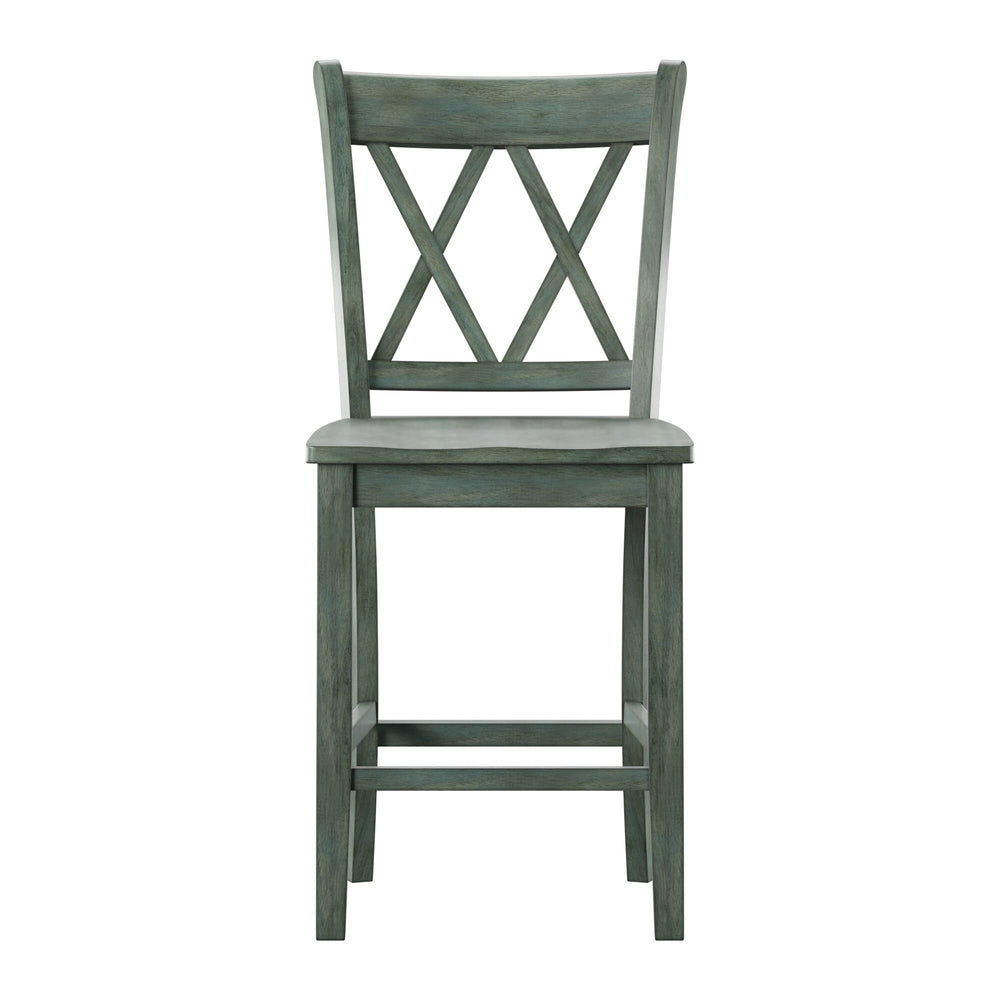 Inspire Q Eleanor X-Back Wood Counter Chairs (Set of 2) by Classic Antique - Diamond Home USA