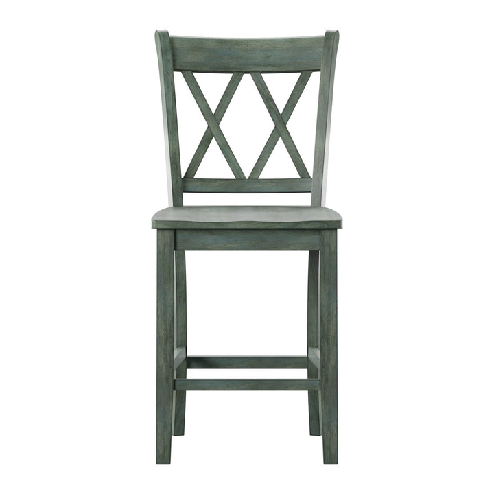 Inspire Q Eleanor X-Back Wood Counter Chairs (Set of 2) by Classic Antique - Diamond Home USA
