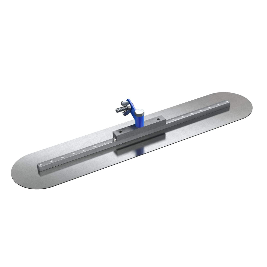 Bon 82-500 24-Inch by 5-Inch Round End Spring Steel Fresno Trowel with Swivel