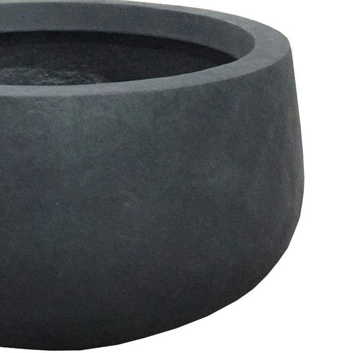 Lightweight Concrete Modern Low Bowl Cement Planter-Small 11.8'x11.8'x5.9' - Diamond Home USA