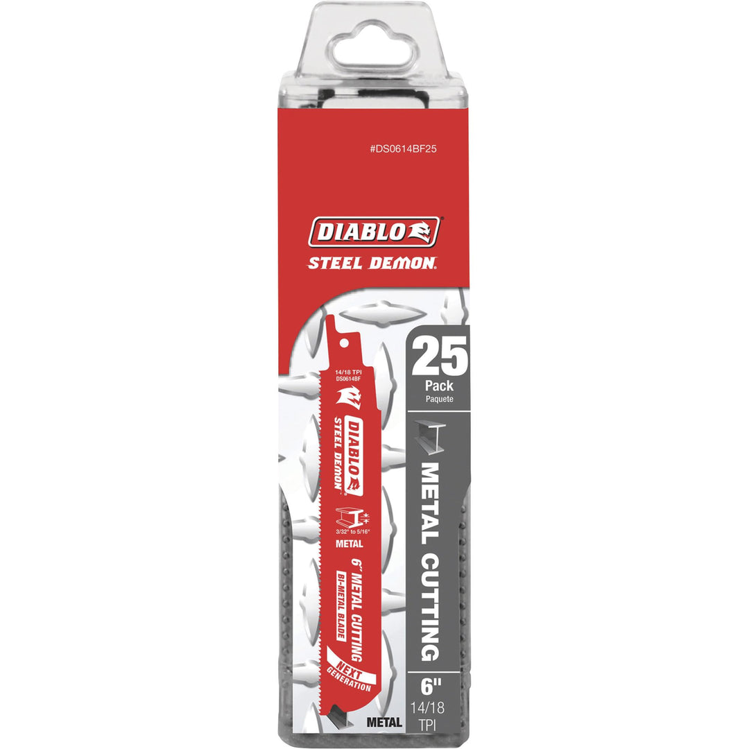 Diablo Steel Demon etal Cutting Saw Blade - 25-Pk. 6in. 14/18 TPI for Thin to - Diamond Home USA