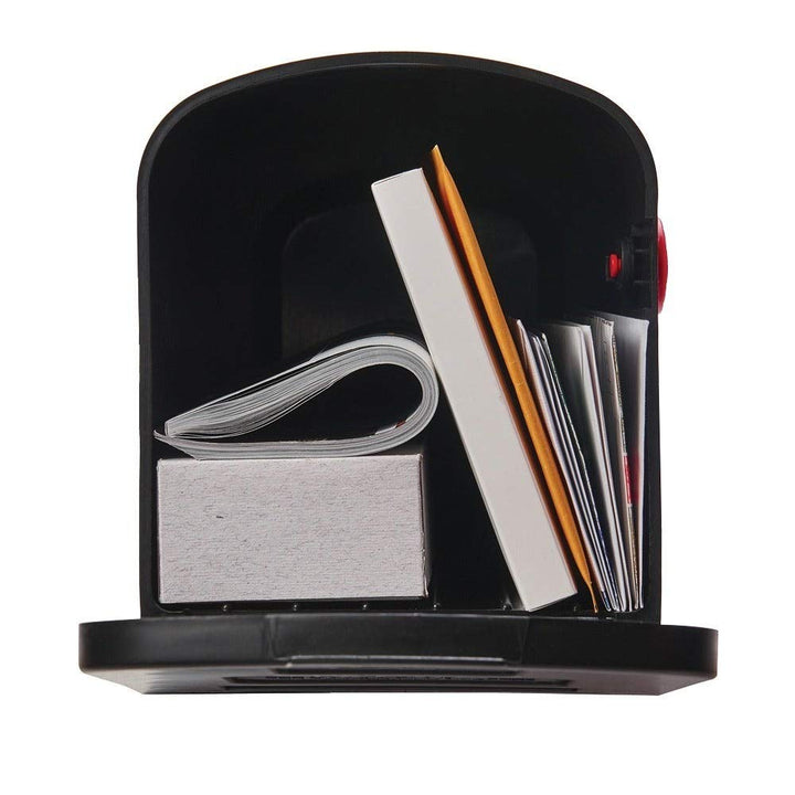 Solar Group PL10B Plastic Rural Black Mailbox - Diamond Home USA