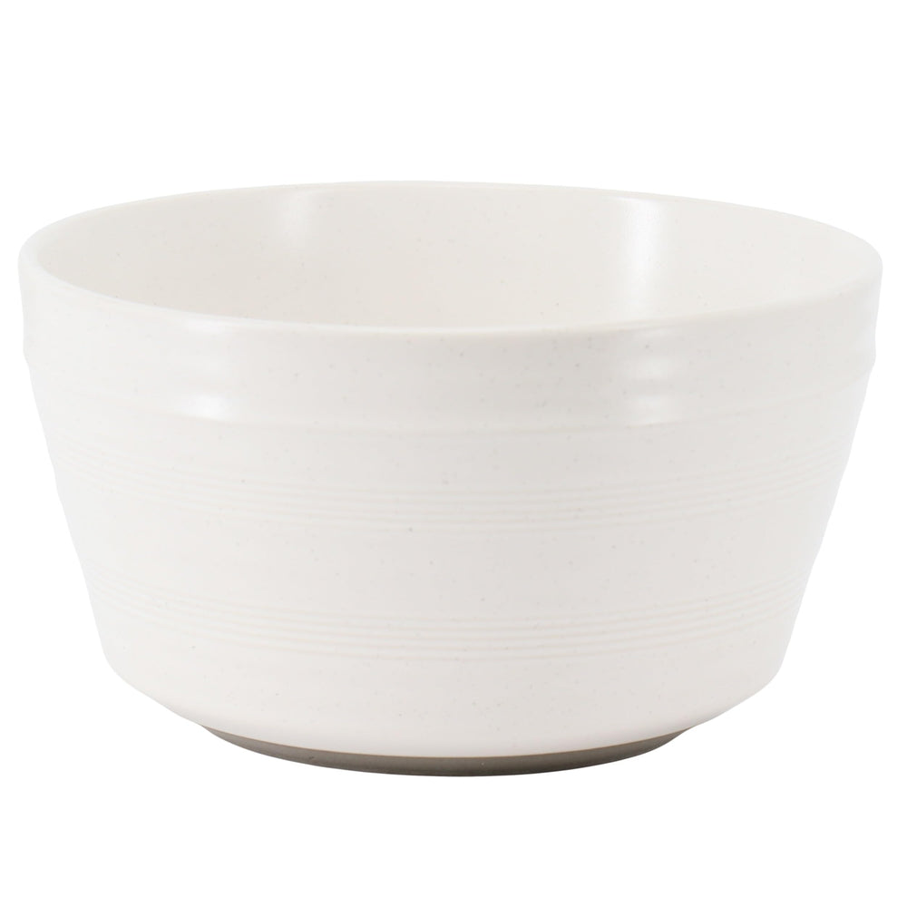 Bee and Willow 4 Piece 6 Inch Stoneware Bowl Set in White Speckle Solid Casual - Diamond Home USA