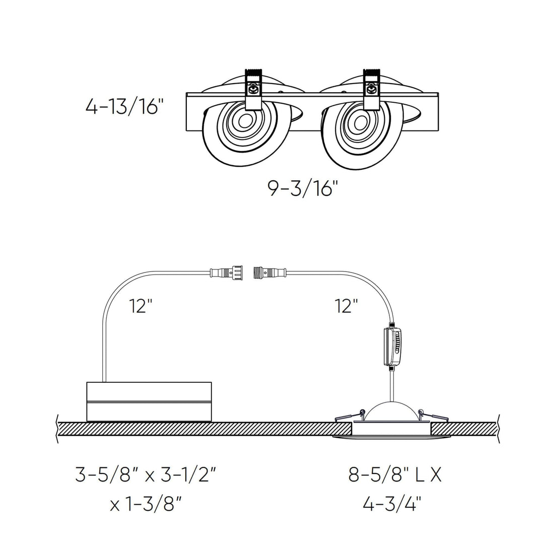 Pivot Duo 4 Inch Flat Recessed Led Light 5cct White Modern Contemporary Glass - Diamond Home USA