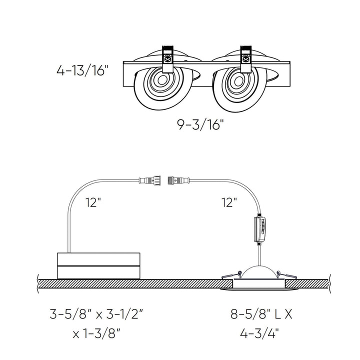 Pivot Duo 4 Inch Flat Recessed Led Light 5cct White Modern Contemporary Glass - Diamond Home USA