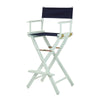 Casual Home 30" Bar Height Directors-Chairs White Frame/Navy Blue Canvas Dark Blue