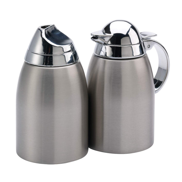 Service Ideas SSC85 8 oz Cream & Sugar Server Set Brushed Stainless