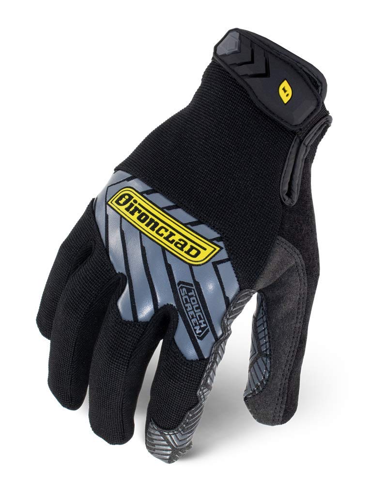 Ironclad Command Grip Work Gloves; Touch Screen Gloves Conductive Palm and