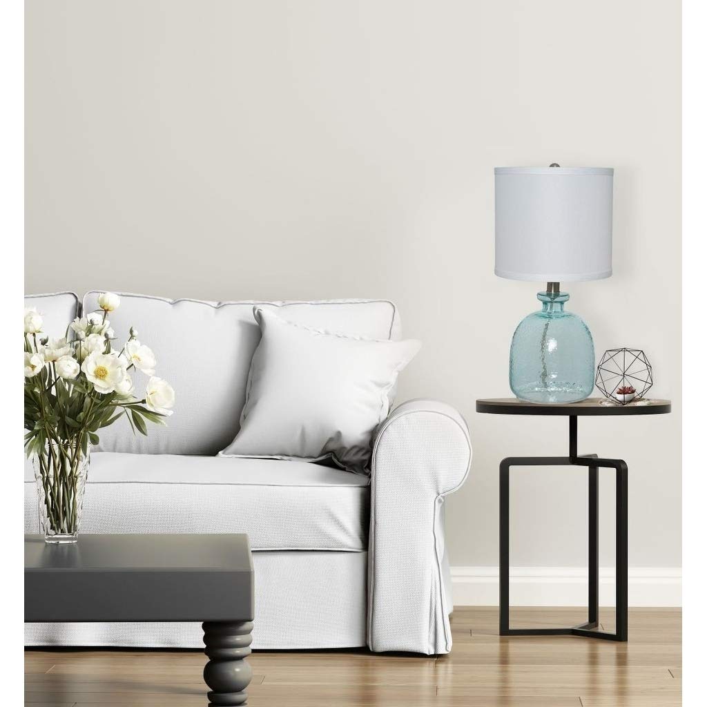 Cedar Ocean Blue Glass Table Lamp - Diamond Home USA