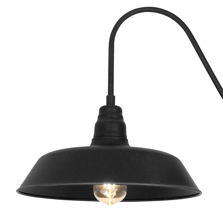 1 Light Outdoor Wall Lighting 13.75" X 15.5" 23.25" Black Traditional Steel - Diamond Home USA