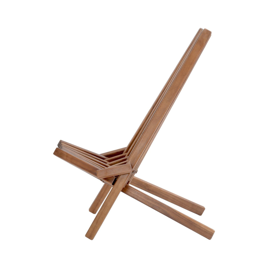 Outdoor Folding Wooden Tamarack Chair Natural Solid Farmhouse Wood - Diamond Home USA