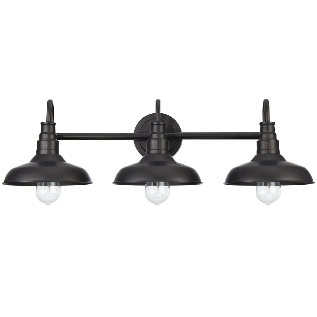 Black Finish Industrial 3-light Metal Vanity Light Modern Contemporary Bronze - Diamond Home USA