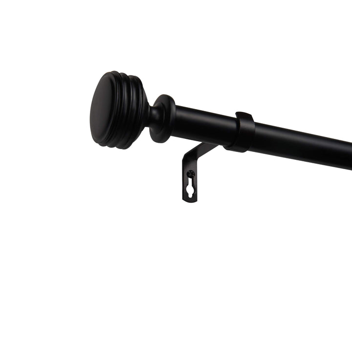 Exclusive Home Duke 1" Curtain Rod and Coordinating Finial Set Matte