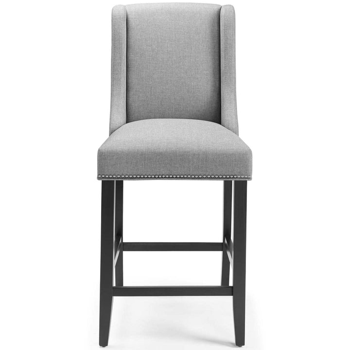 Modway Baron Fabric Upholstered Dining Counter-Height Bar Stool in Light Gray - Diamond Home USA