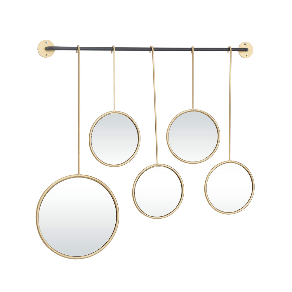 Gold Metal Contemporary Wall Mirror 25 X 2 Modern - Diamond Home USA