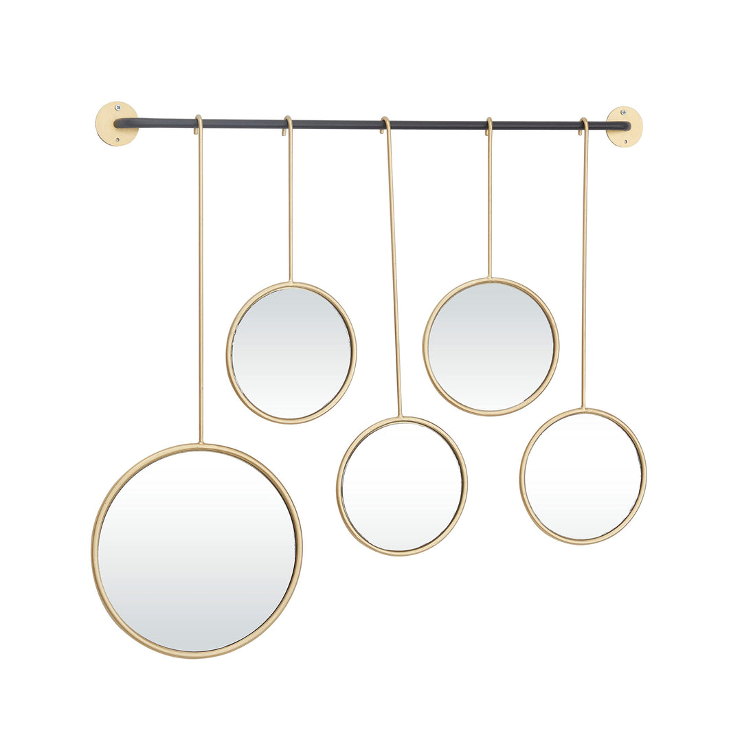 Gold Metal Contemporary Wall Mirror 25 X 2 Modern - Diamond Home USA
