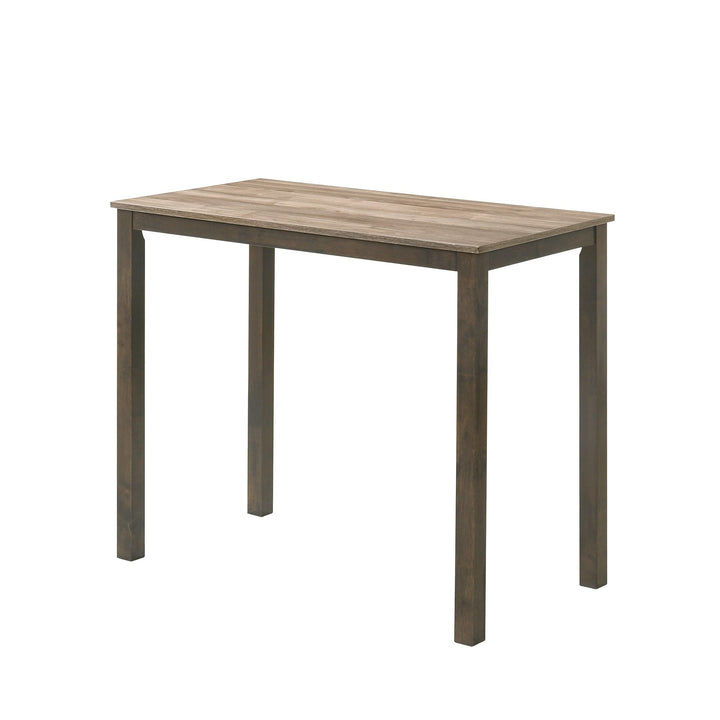 Classy 3-Piece Counter Height Dining Set Grey Rectangular Wood Walnut Finish - Diamond Home USA