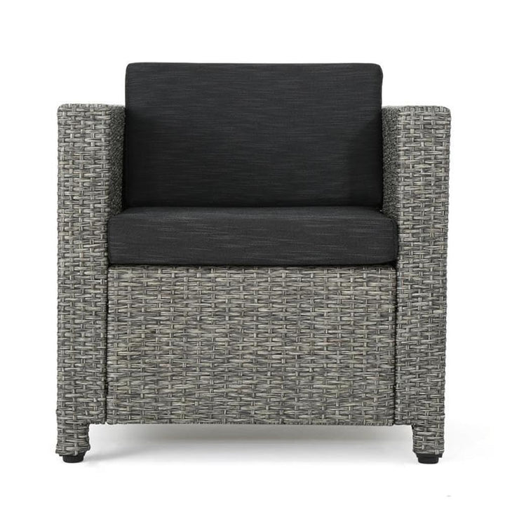 Christopher Knight Home Puerta Outdoor Wicker Club Chair with Water Resistant Dark