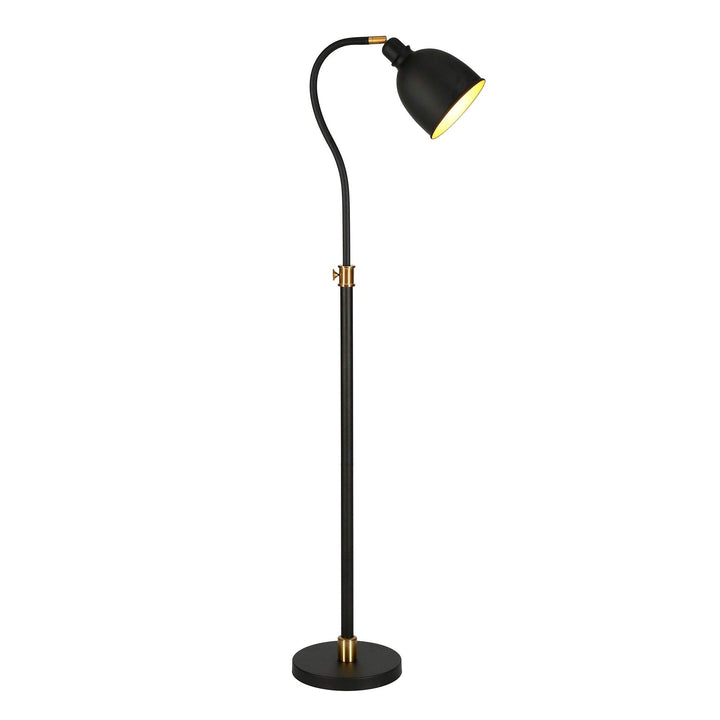 Blackened Bronze Arc Lamp Black Industrial - Diamond Home USA