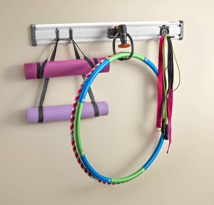 Gladiator GarageWorks GAKT48BKGY Pack GearTrack Bike Garage Wall Storage Kit - Diamond Home USA