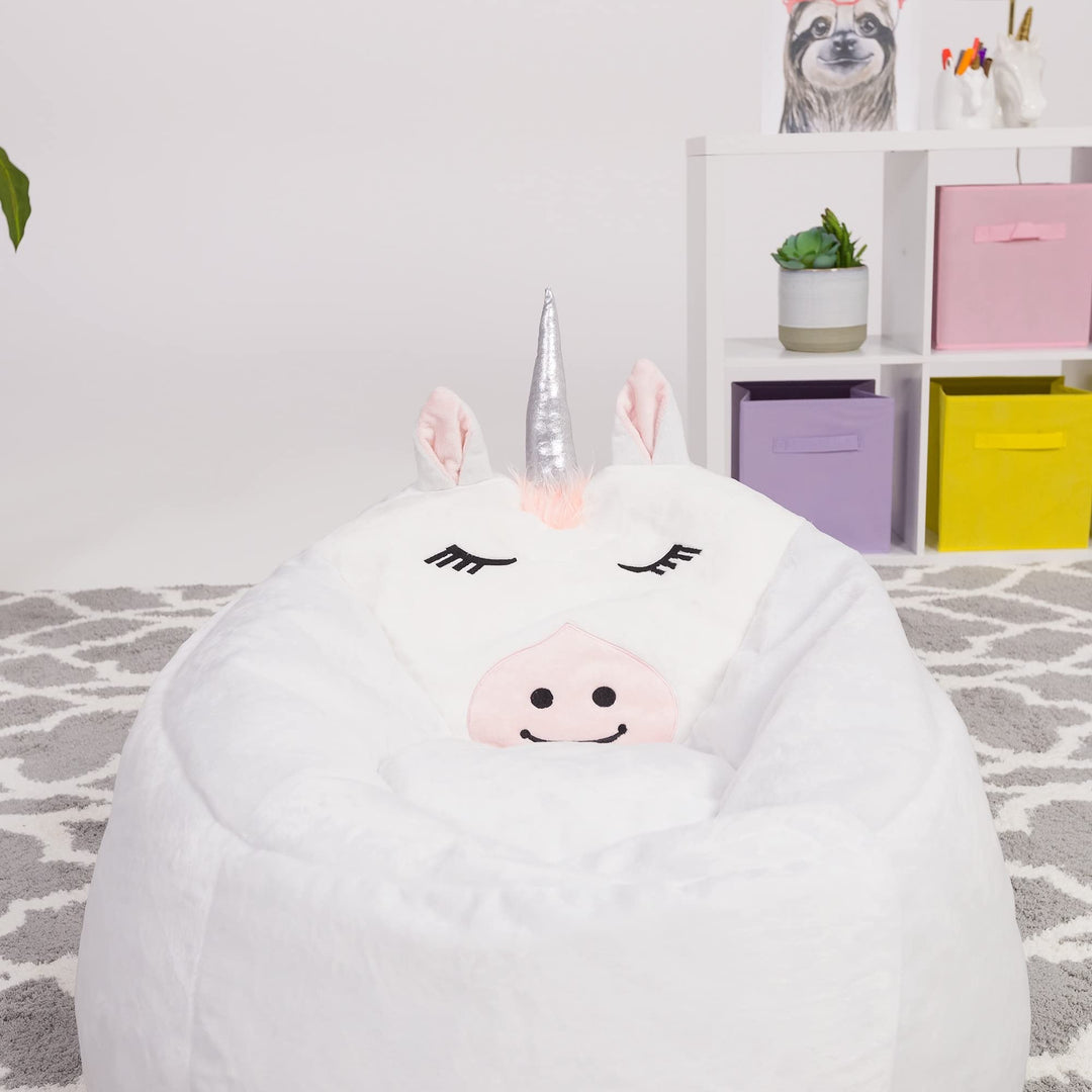 Posh Creations Cute Soft and Comfy Bean Bag Chair for Kids Animal - Dinosaur