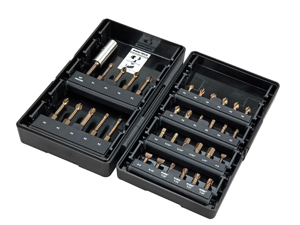 Screwdriver Bit Set 34 Pieces 1/4" Shank - Diamond Home USA