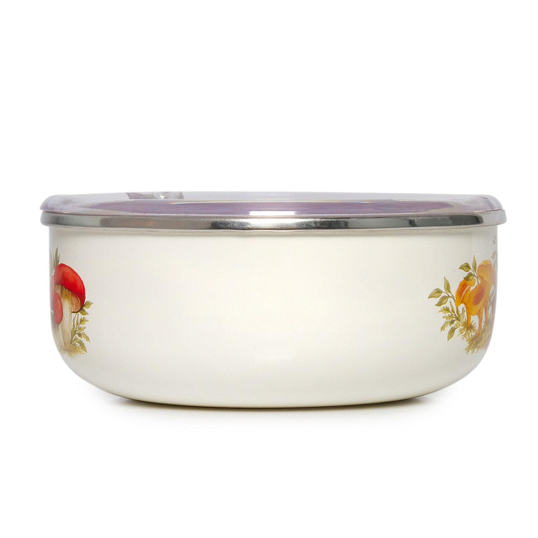 STP GOODS Enamelware Mixing for Kitchen Mushrooms Enamel Storage 1.5 Qt - Diamond Home USA