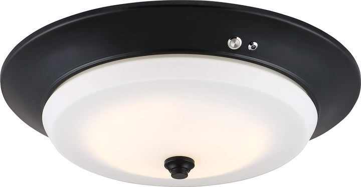 Nuvo 62-972 LED Flush Mount Emergency Back-up Ready EMR Fixture Aged Bronze