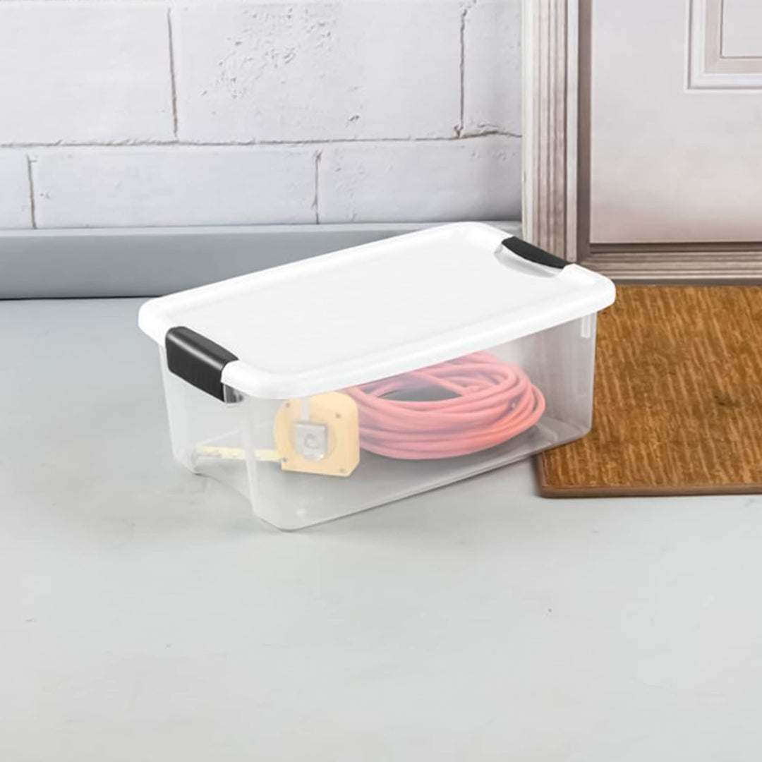 STERILITE 19848006 Ultra Storage Tote with Titanium latches 18 Quart - Diamond Home USA