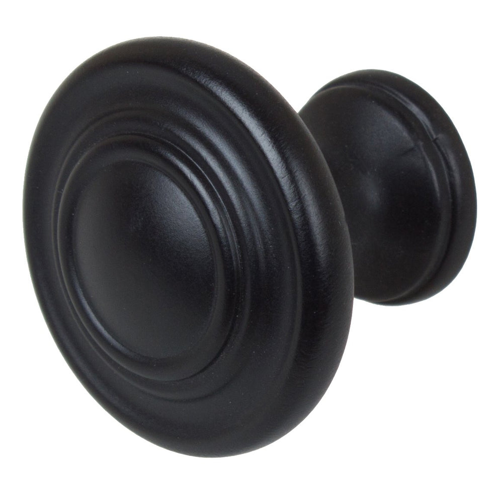 GlideRite Hardware 5415-MB-10 Classic Round Ring Cabinet Knobs 10 Pack 1.25" - Diamond Home USA