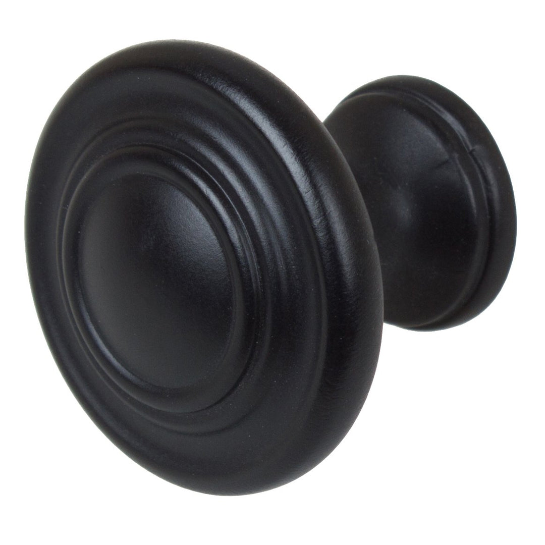 GlideRite Hardware 5415-MB-10 Classic Round Ring Cabinet Knobs 10 Pack 1.25" - Diamond Home USA