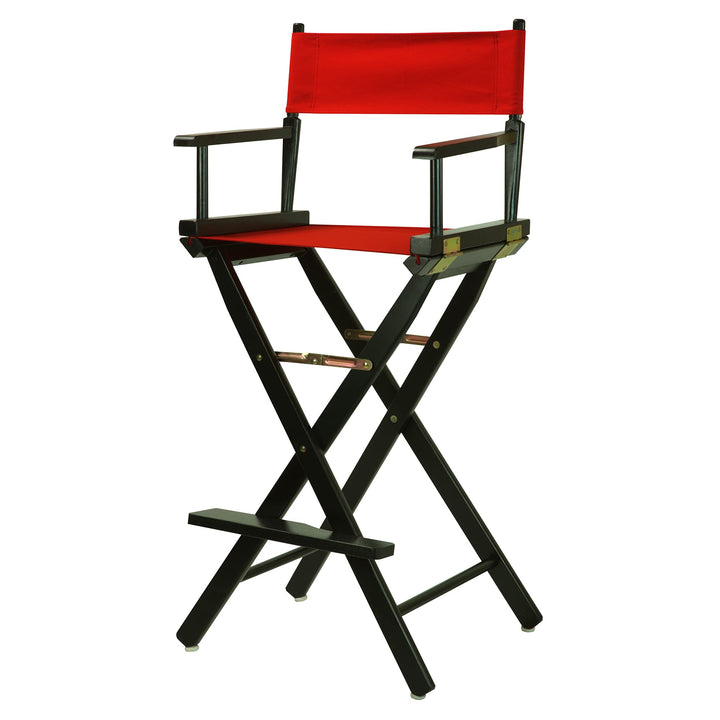 Casual Home Black Frame/Red Canvas 30" Bar Height Directors-Chairs