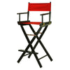 Casual Home Black Frame/Red Canvas 30" Bar Height Directors-Chairs