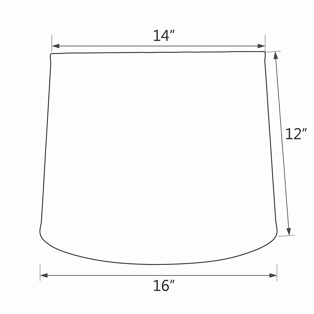 Hardback Empire Shape Spider Construction Lamp Shade In White (14" X 16" 12") - Diamond Home USA