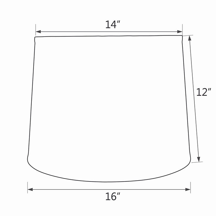 Hardback Empire Shape Spider Construction Lamp Shade In White (14" X 16" 12") - Diamond Home USA