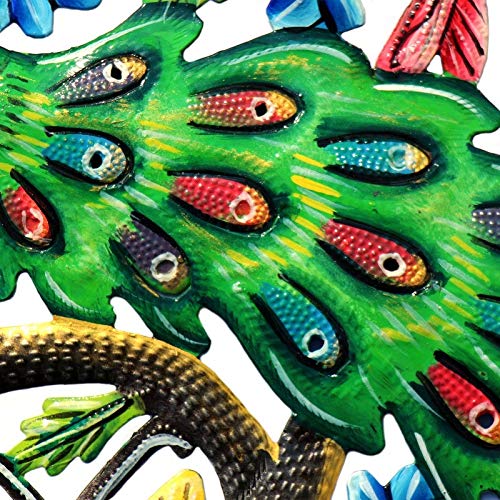 Handmade Painted Peacock in Tree Wall Art Recycled Steel Multi Color - Diamond Home USA