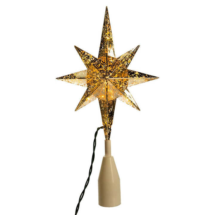Kurt Adler UL 10-Light Gold Bethlehem Star Treetop Golden - Diamond Home USA