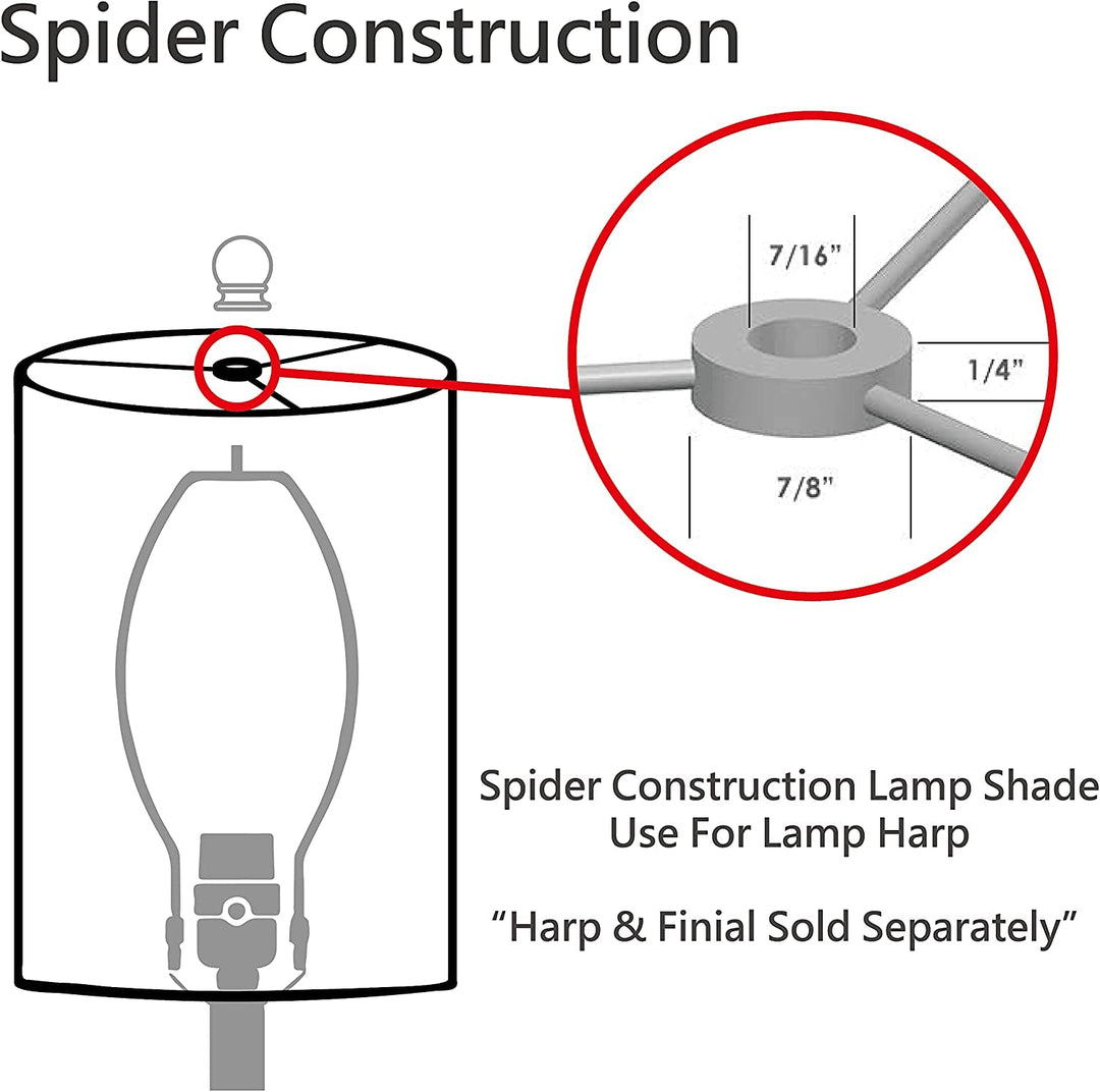 Aspen Creative 31278A Transitional Hardback Drum (Cylinder) Shape Spider - Diamond Home USA