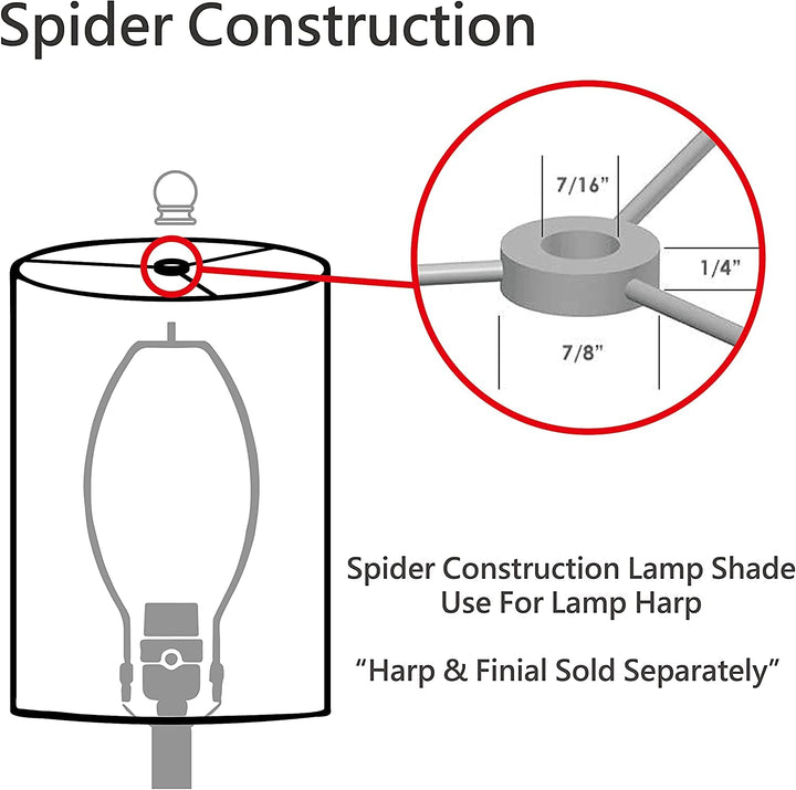 Aspen Creative 31278A Transitional Hardback Drum (Cylinder) Shape Spider - Diamond Home USA